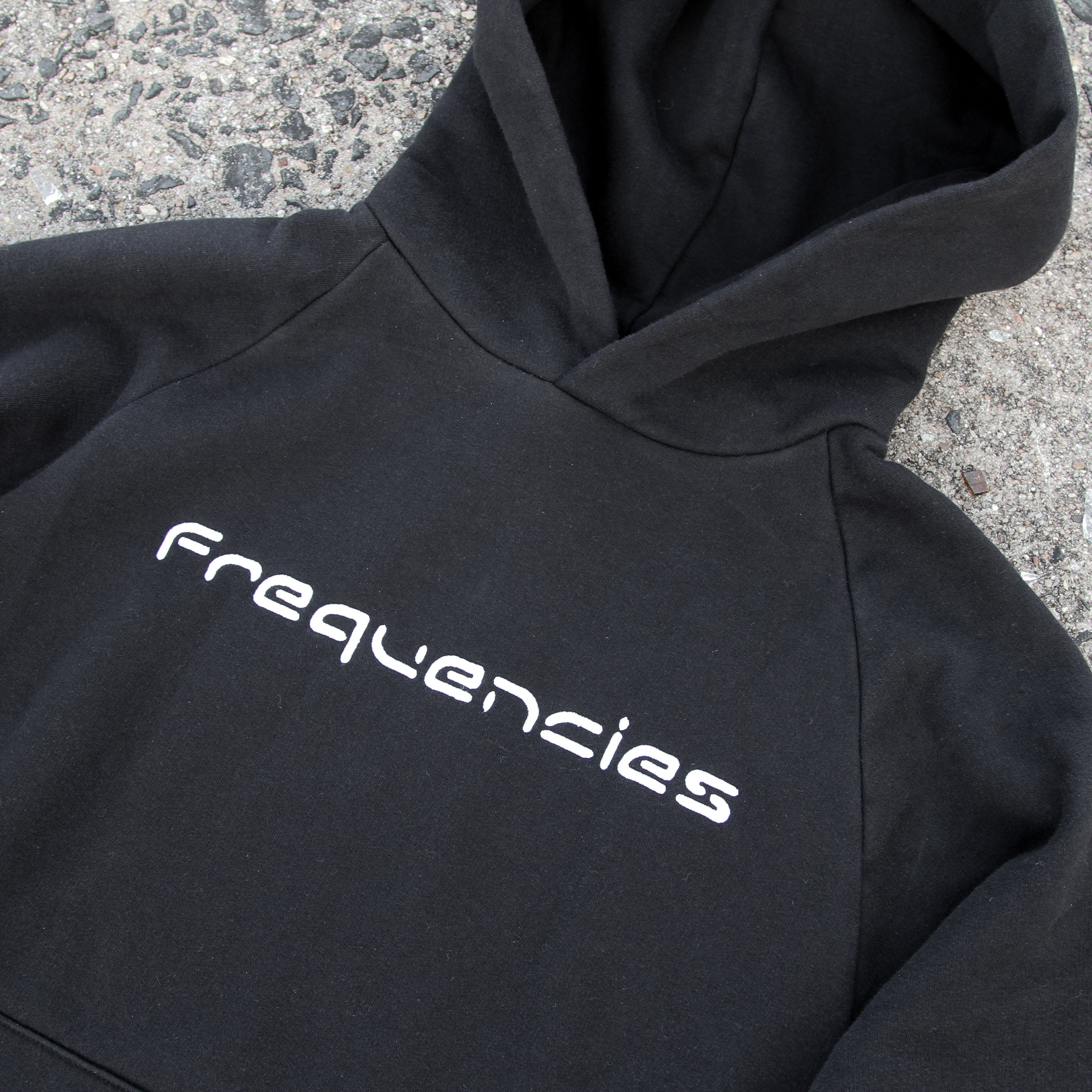 TECHNO EMBROIDERED HOODY - BLACK