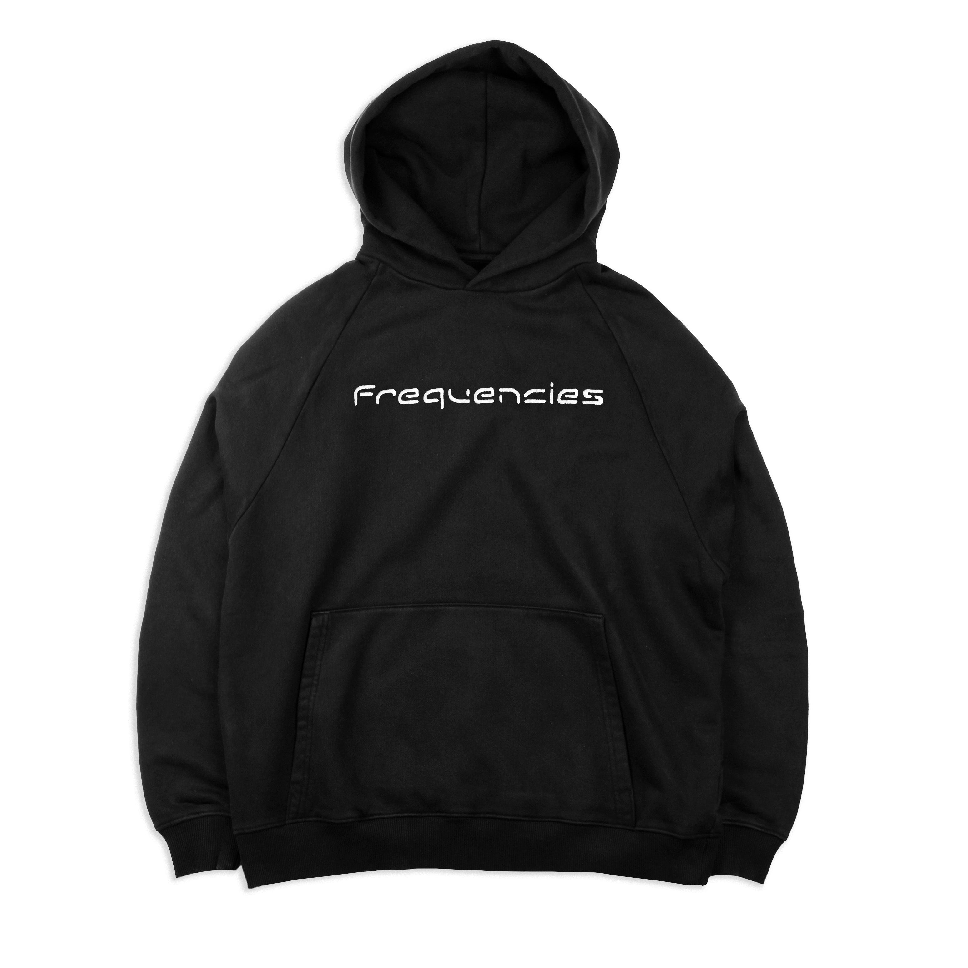 TECHNO EMBROIDERED HOODY - BLACK