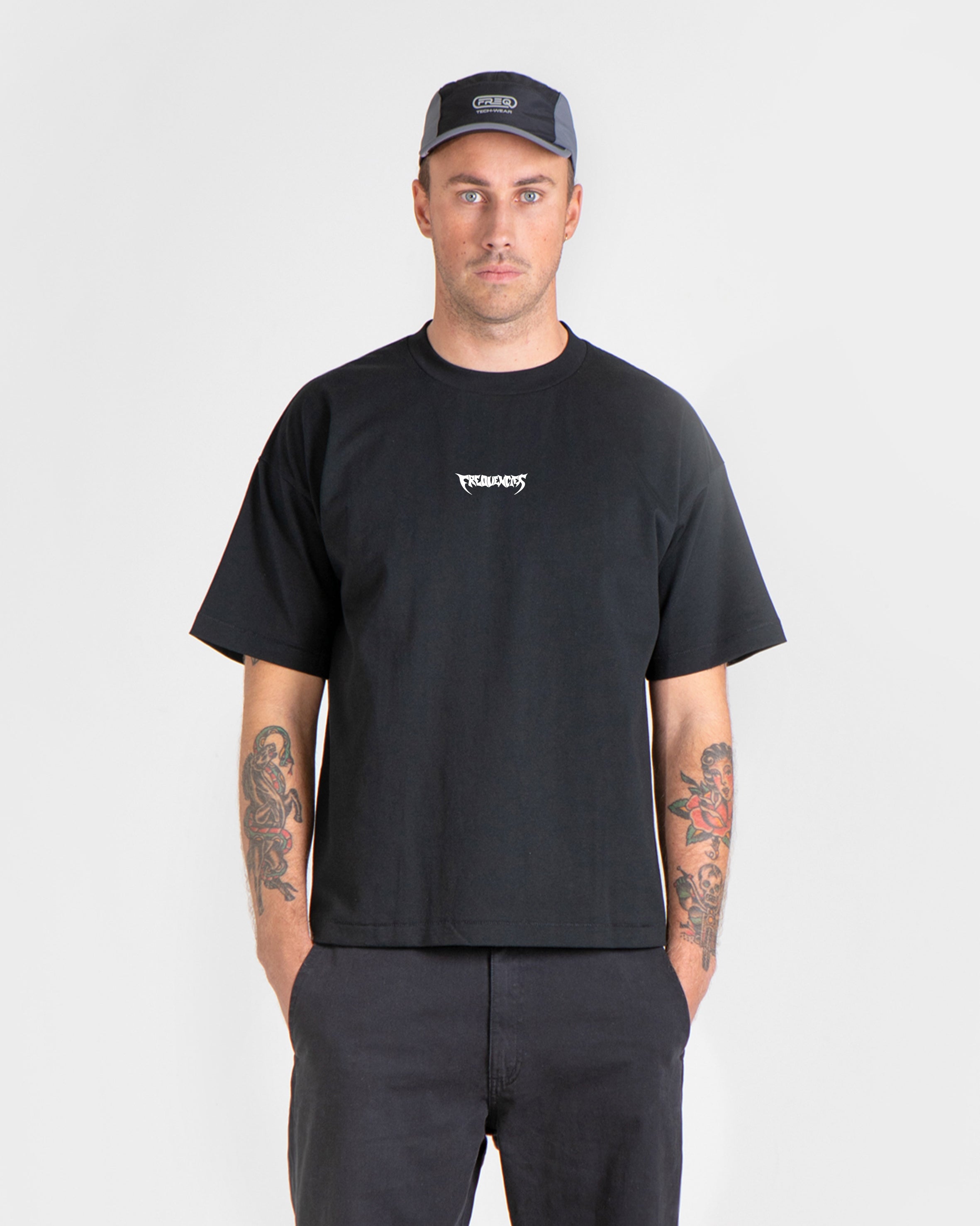 MINI CHROME TEE - BLACK