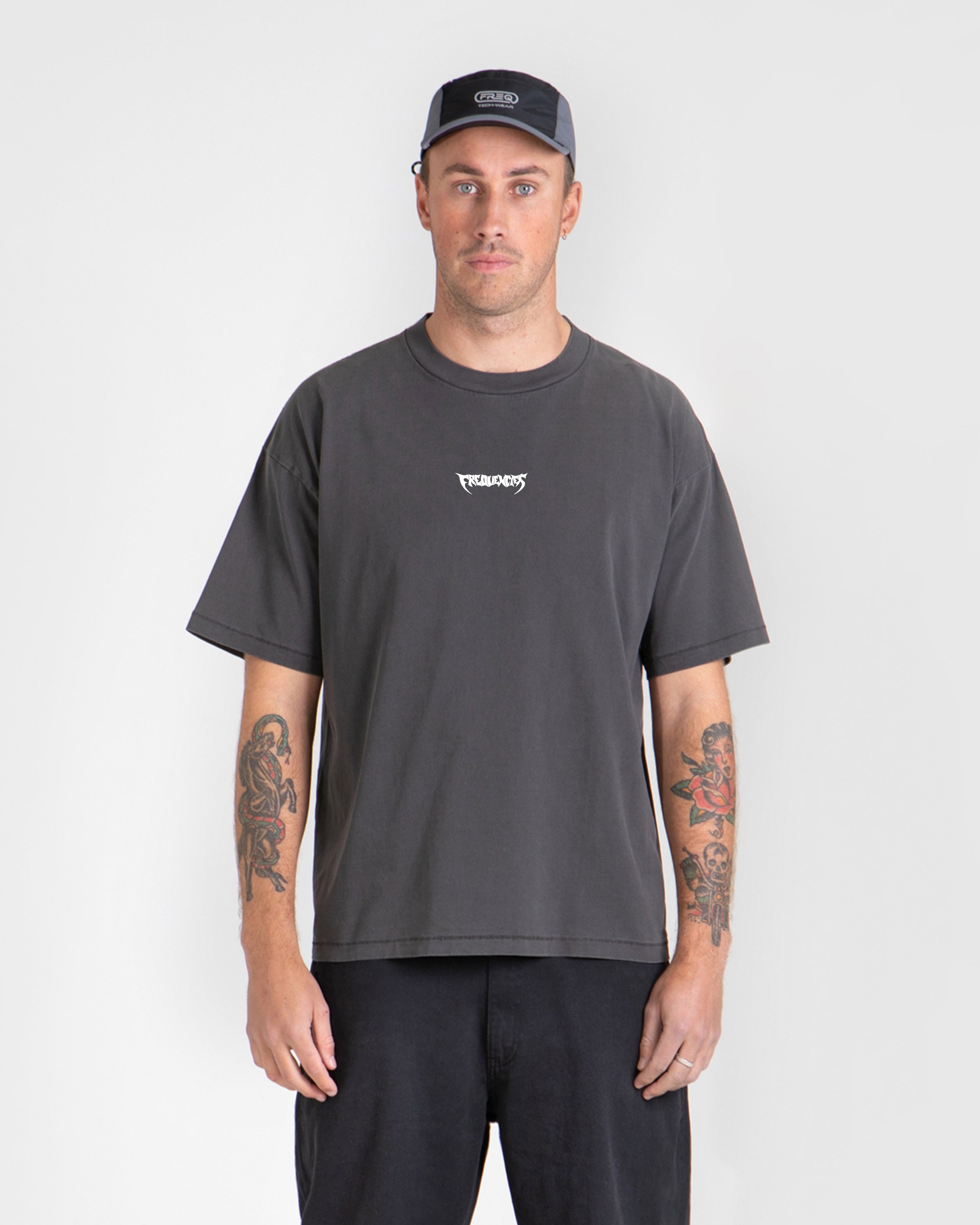 MINI CHROME TEE - STATIC BLACK