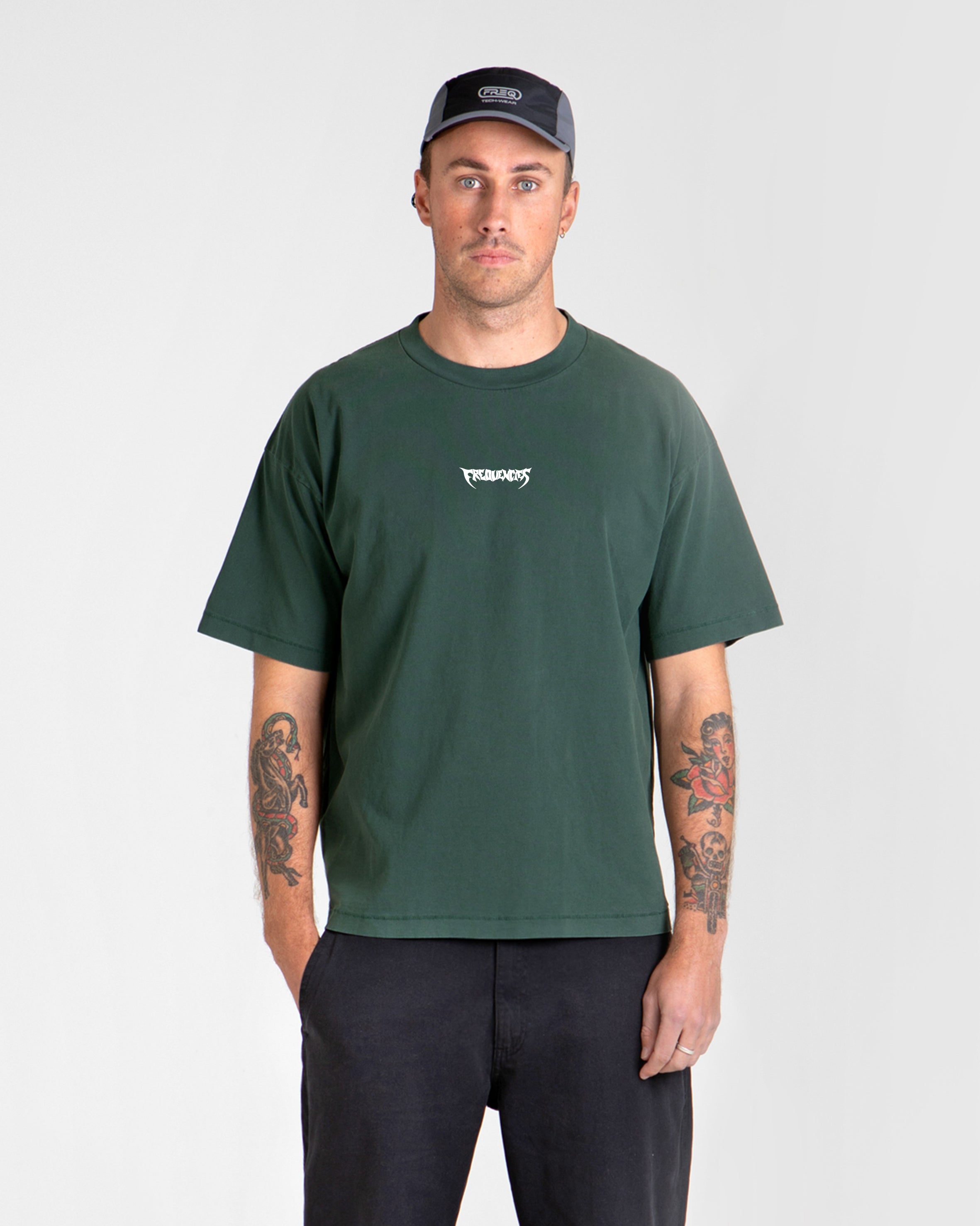 MINI CHROME TEE - FOREST