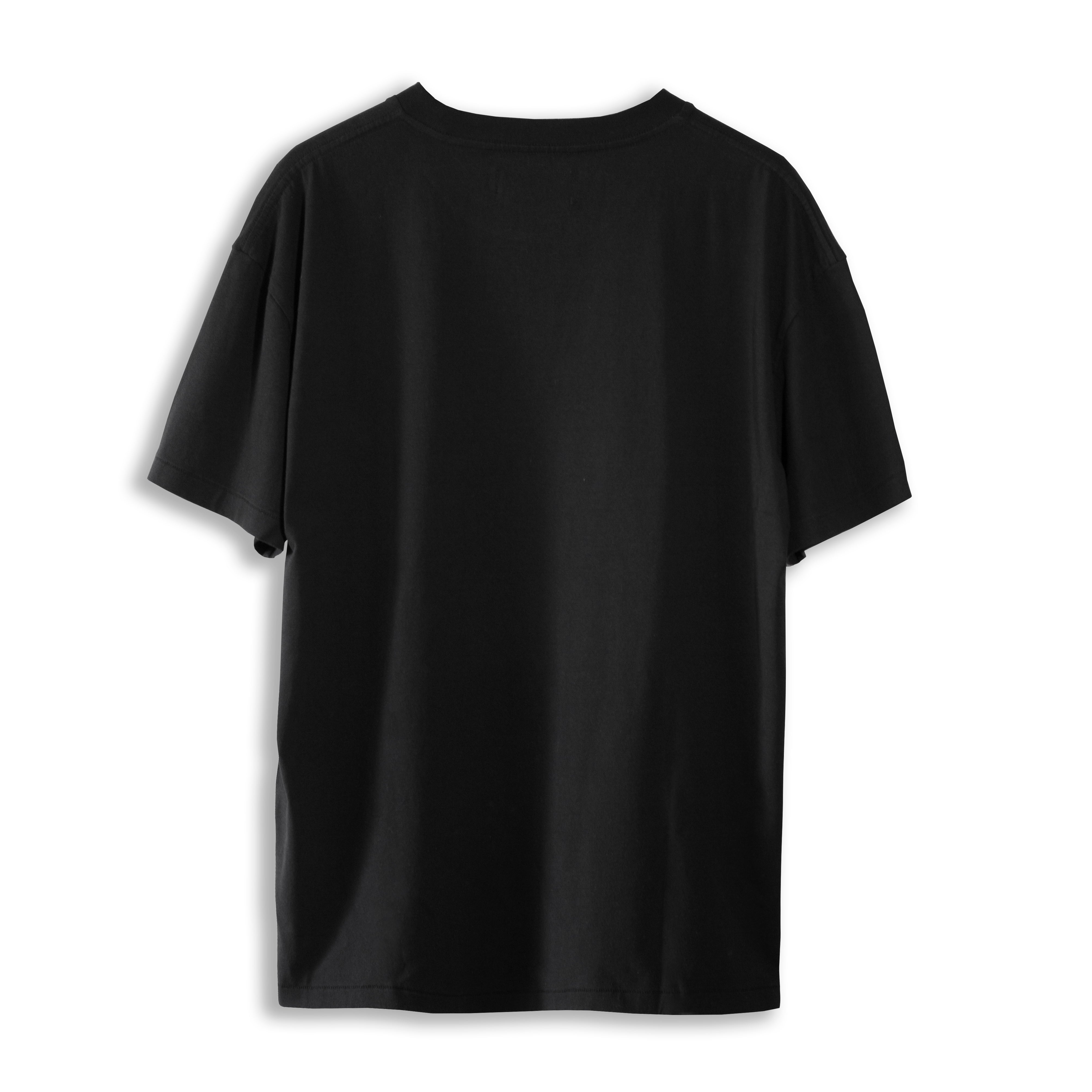 EMBROIDERED STEREO TEE - BLACK