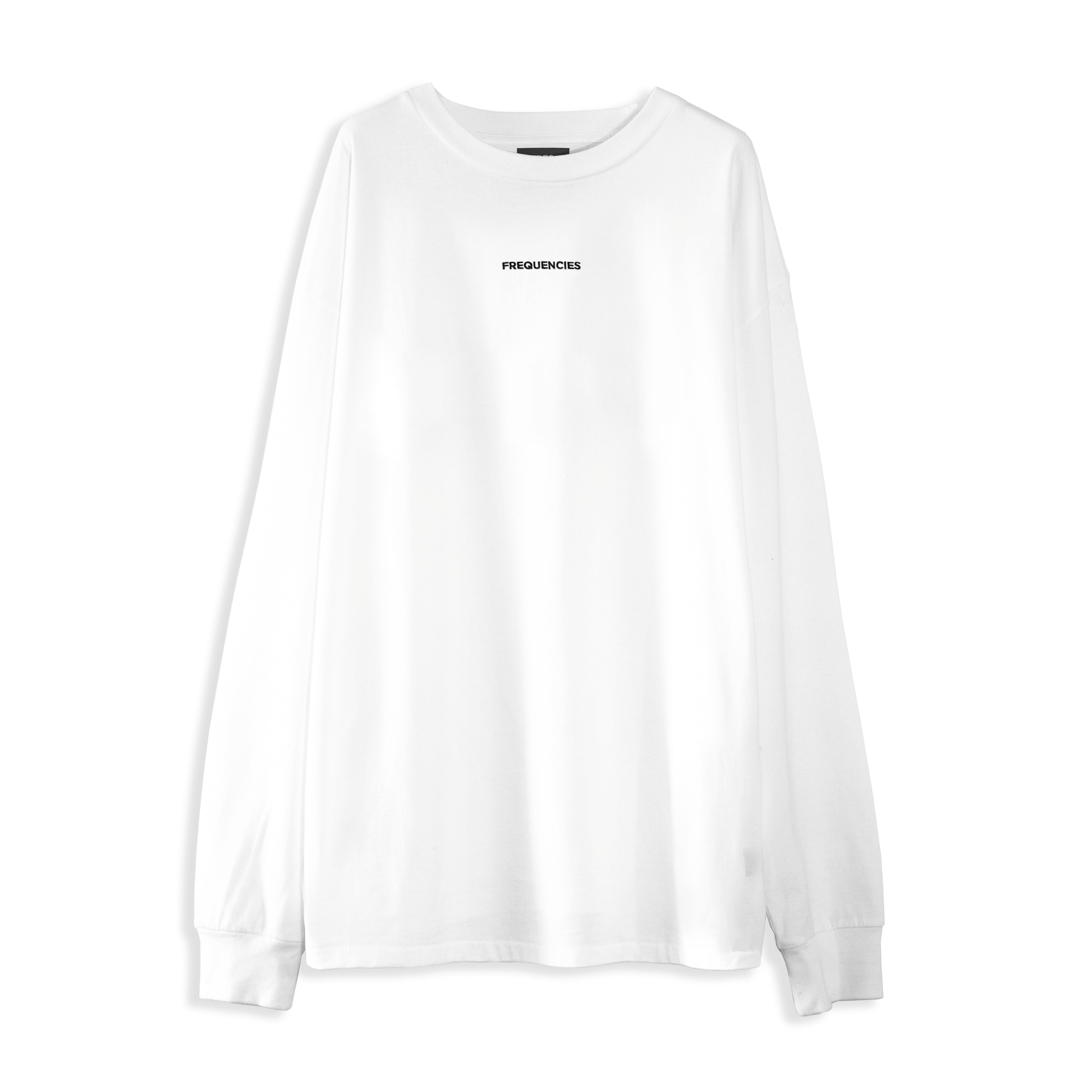 EMBROIDERED LONG SLEEVE TEE - WHITE NOISE